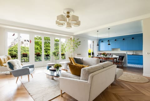 Enjoy one of the most beautiful views in Paris from the spacious living room