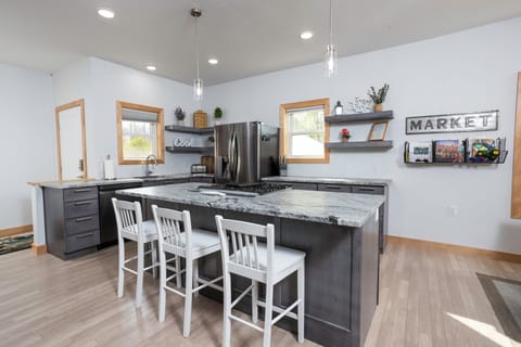 Large kitchen- fully stocked for the whole crew!