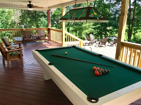 Upper deck!  Great for hanging all year long! 