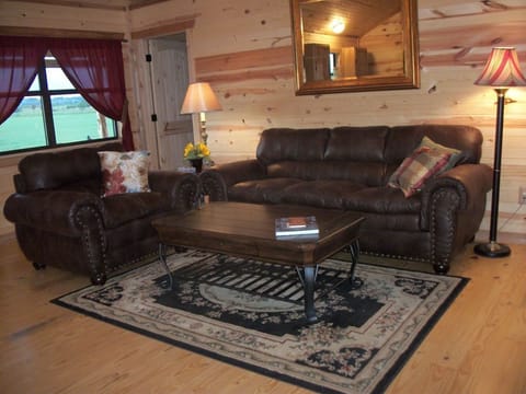 Comfy living room furniture made for relaxing.