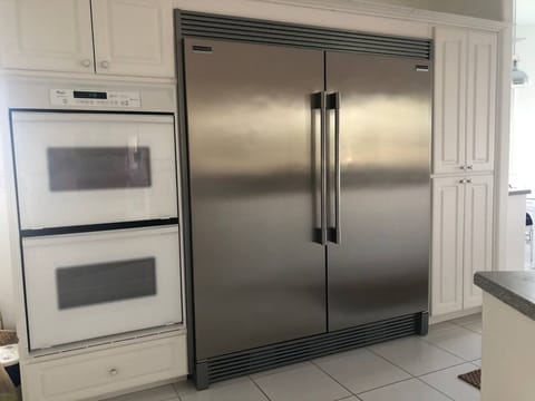 Oversized refrigerator and double oven