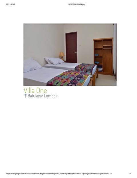 Twin bedroom with on-suite