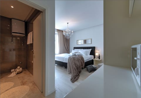 comfort room with town view