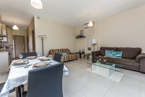 Living room and dining area