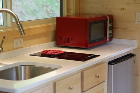 We love the clean simplicity of our induction stovetop