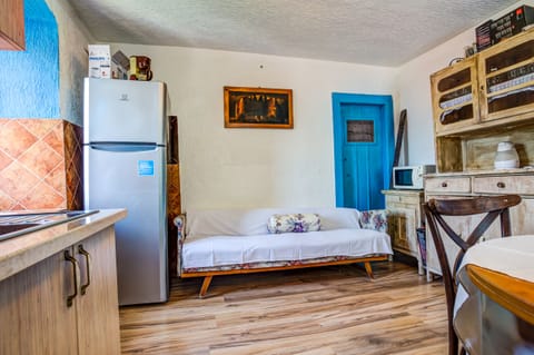 Modern Appliances Combined with Vintage Cupboards