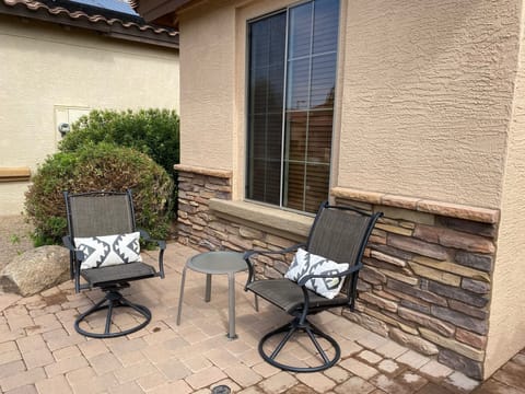 south facing front patio