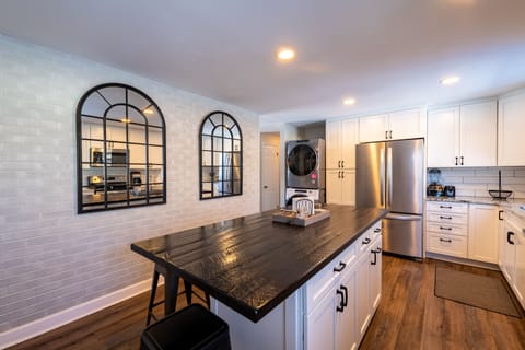 Laundry center in kitchen