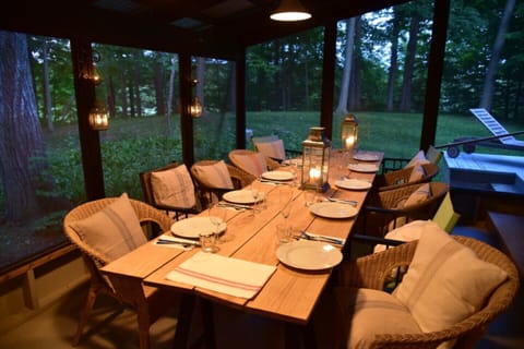 Screened in Dining Room, to relax all night with the fire flies and frog song.