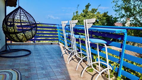 Terrace with views towards the nature and the seashore