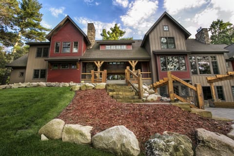 FROM THE LAKE LOOKING TOWARD THE HOUSE.