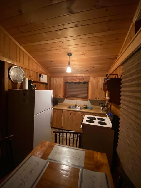 Kitchen at night. 