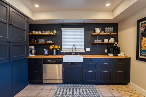 Renovated kitchen stocked with  everything you need to prepare your meals!