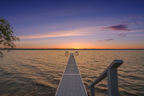 Brand new 120 foot dock with platform and water stairs for easy access to water.