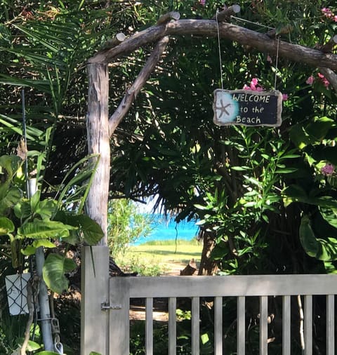 The beach, just a few steps away from our garden gate.