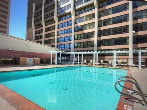 Awesome pool, huge pool deck with chairs, awnings, umbrellas etc !  