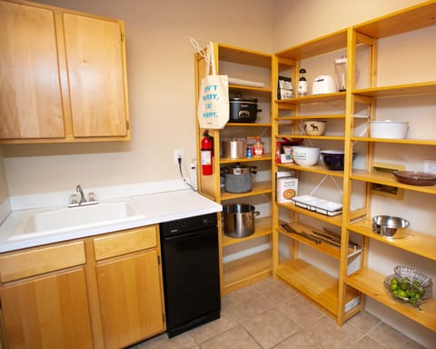 Pantry off Kitchen Pantry off Kitchen Grill just outside the pantry door. Notice the old-fashioned popcorn maker -- we leave you popcorn, too!