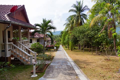 View from above of our resort and garden.