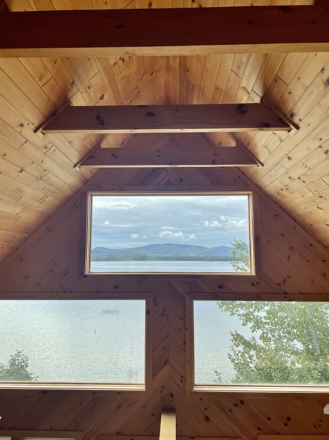 View of White mountains and the water from the loft.