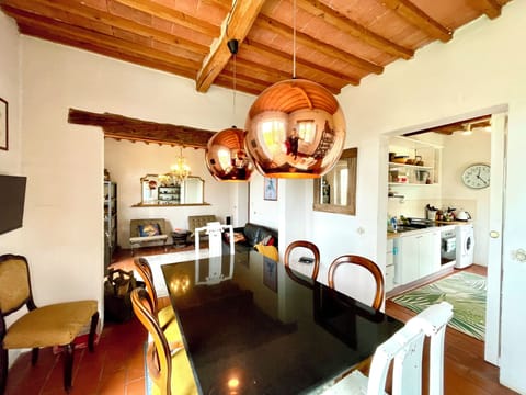 Top floor dining room, living room and kitchen