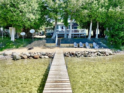 View of main cabin from dock