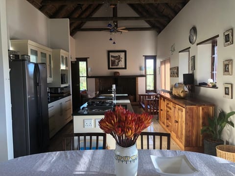 Open plan dining, kitchen and living area