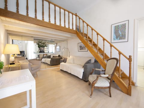Equipped living room, lounge area