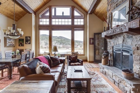 Soak in dramatic vaulted ceilings and panoramic mountain scenery.
