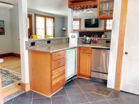 Kitchen with line of sight to living & dining rooms
