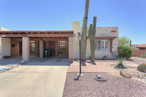 Big saguaro in front. Front faces west.