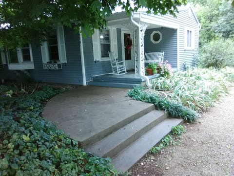 Summer time view of outside the house.