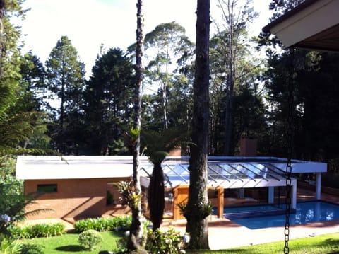 View from the house to the pavilion