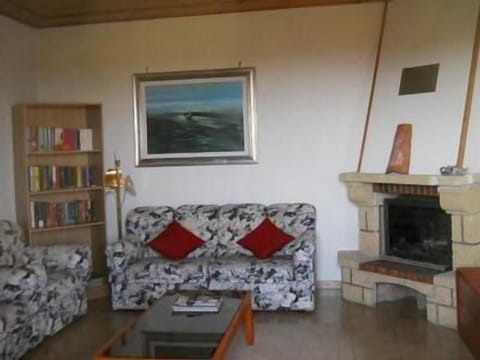 the living room very spacious with a large terrace and fantastic view over  Gran Sasso and Adriatic see