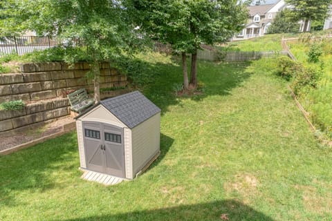 The spacious, fenced-in backyard is perfect to let kids or dogs roam. (Shared)