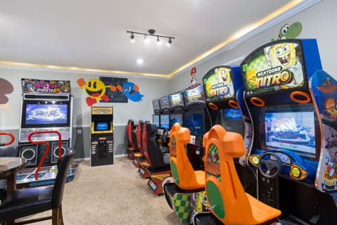 11 games inside our Home.Racing games are linked to race each other.No quarters