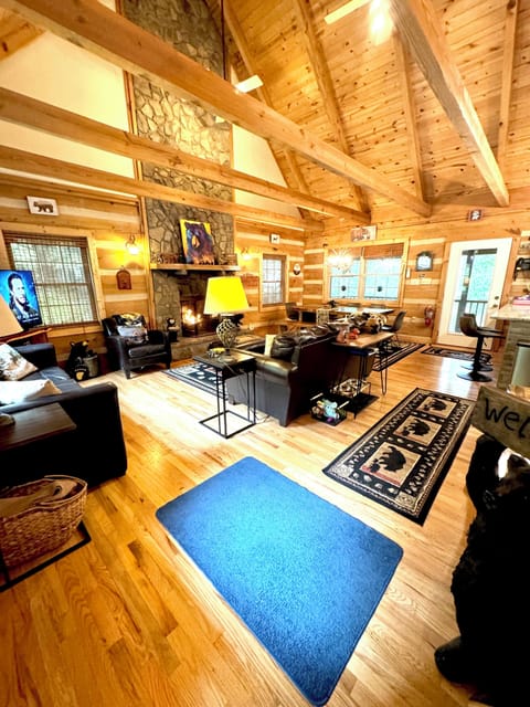 Main living room and dinner room wide view
