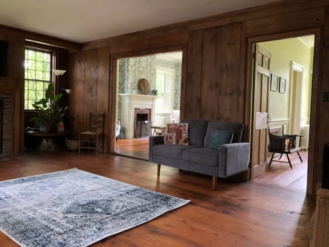 Front hall and living room