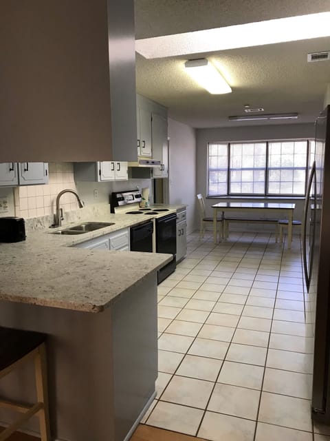 Kitchen with new granite