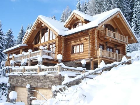 The Chalet is perched high in the Austrian alps in a forested area next to lift station.