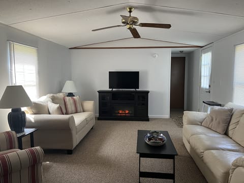 Living room w/ electric fireplace!
