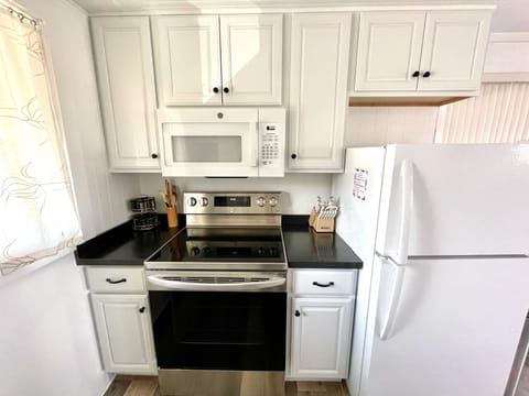 Brand new range and appliances.