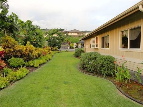 View of home & garden facing the hillside