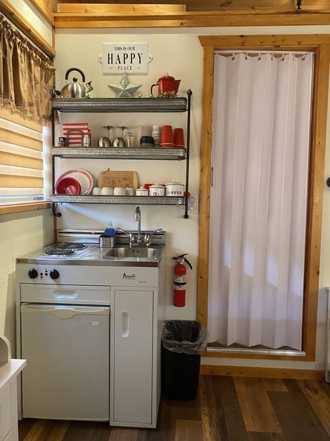 The Kitchenette & entry to Shower Room