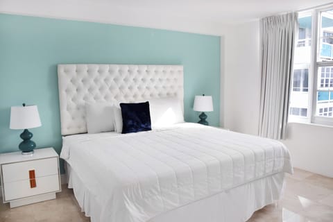 Sink into the plush king bed for a restful night.