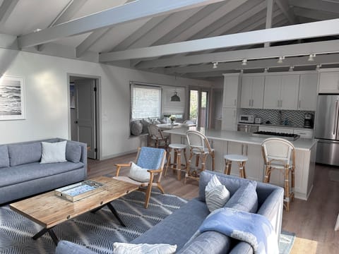 Open concept kitchen and living room 