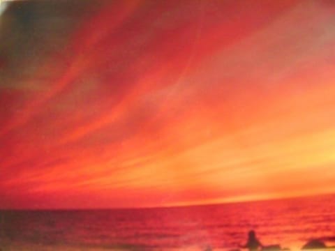 One of the amazing Lake Michigan sunsets from the deck