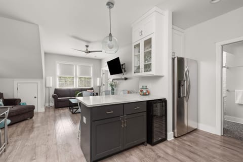 The open floor plan is spacious and stunning