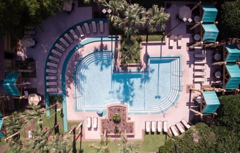 Soak up the resort atmosphere with a stunning top-down pool view.