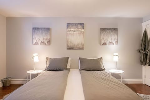 Blue room king bed is made in the Uber comfy Scandinavian style 