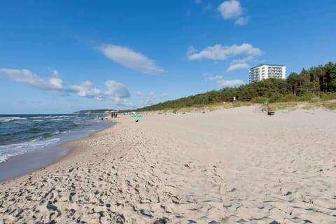 Beach near the building.